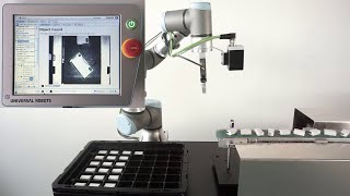 VISOR® Robotic Application Example Picking parts from a conveyor belt [upl. by Ahsitra]