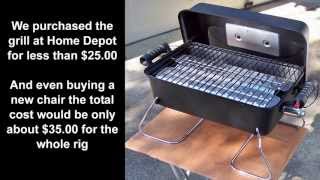 Pop up Camper Mods Gas Grill  Stove and Folding Stand [upl. by Niall]