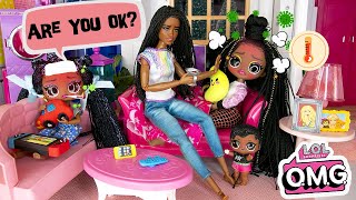 LOL FAMILY ALL GET SICK  OMG Family Invited into the Dream House  Barbie Family Help OMG Family [upl. by Malvie]