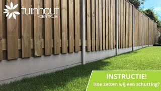 Hoe zet je een houtbeton schutting [upl. by Persse]