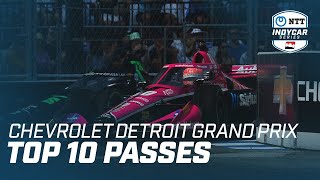 Top 10 Passes  Chevrolet Detroit Grand Prix [upl. by Htes]