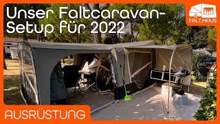 Unser Faltcaravan amp Camping Setup 2022 [upl. by Enneirdna]