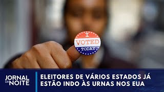 Entenda como funciona o voto antecipado nas eleições dos EUA  Jornal da Noite [upl. by Honor]