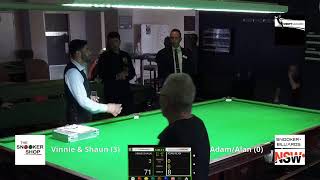 Final  Vinnie amp Shaun vs Adam amp NSW Doubles Snooker [upl. by Tillford]