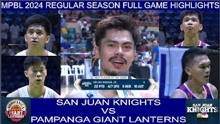 2024 MPBL REGULAR SEASON  San Juan vs Pampanga Full Game Highlights  August 30 2024 [upl. by Alyac]