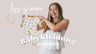 Babykleidung 03 Monate  minimalistische Erstausstattung 👶🏼 Checkliste Größen amp Menge [upl. by Blondy658]