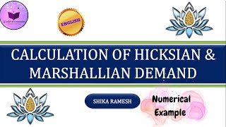 Calculation of Hicksian and Marshallian Demand with Numerical Example [upl. by Chrysler]