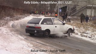 Babák Gábor  Suzuki Swift Rally Edzés  Bélapátfalva 20211227 [upl. by Idnim]