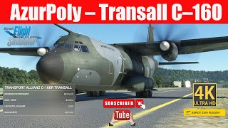 AzurPoly  Transall C160 landing takeoff amp low pass Ramstein Airbase  MSFS 2020 [upl. by Anirtal]