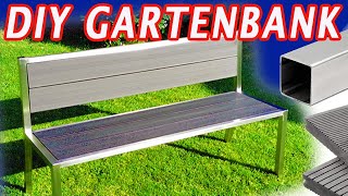 Gartenbank selber bauen aus Edelstahl amp WPC 🤩 [upl. by Adnoyek]