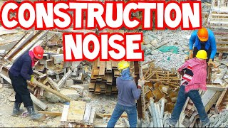 CONSTRUCTION SITE SOUND EFFECT AMBIENCE DRILLING JACKHAMMER METAL HAMMERING NOISE SOUNDSCAPE ASMR [upl. by Kcirtapnaes]