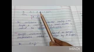 Specific conductance।। विशिष्ट चालन।। bsc part1 ।। Physical chemistry [upl. by Hoy]