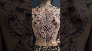 ornamental woman tattoo back piece [upl. by Tekcirc832]