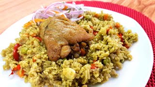 Aprende a preparar arroz con pollo peruano • Receta casera • Peruvian food  BUENAZO [upl. by Mehs372]