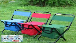 Removable Portable Fold Camping Chair Fishing Leisure Picnic with Storage Box Outdoor Review [upl. by Areht]