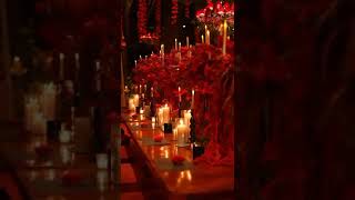 Wedding decor elegant decor red theme wedding outdoor setup [upl. by Libenson]