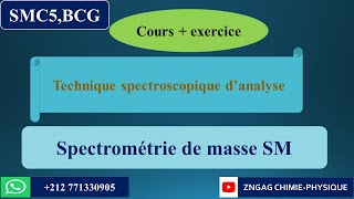 Spectrométrie de masse cours exercice dapplication [upl. by Obara795]