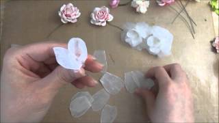 3 Lovely Flowers Tutorial using Melted Candle wax and Crepe Paper Streamers [upl. by Ainerol]