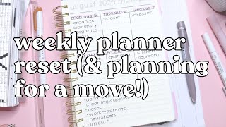 weekly planner reset  how to plan a move [upl. by Aniz]