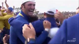 Team Europe’s Memorable Winning Moment and Celebration  2018 Ryder Cup [upl. by Ocisnarf]