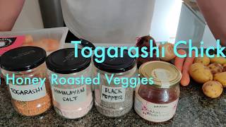 Baked Chicken with Togarashi Powder  Honey Roasted Vegetables  BigBoyFinland [upl. by Grantley]