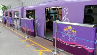 Sentosa Express  Purple Monorail Beach Station to Imbiah Station [upl. by Ellingston]