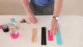 How to prepare cut and shape strips of Kinesiology tape for specific sports injury applications [upl. by Malilliw]