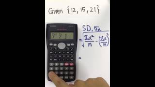 Using CASIO fx82MS to find SD for Ungrouped Data [upl. by Notsrik]