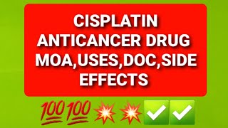 Cisplatin Anticancer Drug [upl. by Ellatsyrc910]