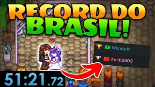 Como Eu Consegui um RECORD MUNDIAL de Speedrun de Stardew Valley [upl. by Marlette]