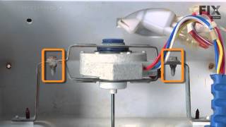 GE Refrigerator Repair – How to replace the Evaporator Fan Motor [upl. by Assenyl909]