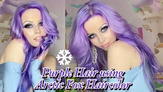 Purple Hair Arctic Fox Haircolor Girls Night and Periwinkle How to [upl. by Kamat]