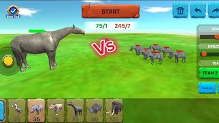 Paraceratherium Vs Daidon ll Arbs Full Fight ll Animal Revolt Battle Simulator ll arbs [upl. by Tiertza]