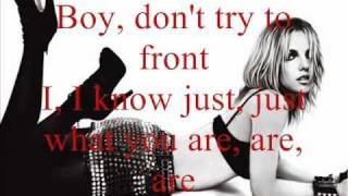 Britney Spears  Womanizer Rock Remix with Lyrics [upl. by Groot40]