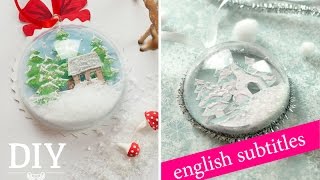 Weihnachtsdeko basteln  Geschenkanhänger  snow globe Howto  Deko Kitchen [upl. by Asaph]