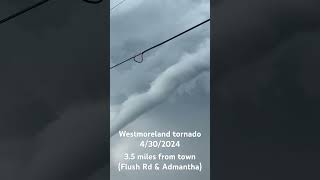 Westmoreland tornado in town 4302024 [upl. by Andromada]