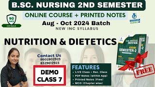 DEMO CLASS 7  nutrition and dietetics  bsc nursing 2nd semester  B Sc NURSING 2024  BSC NURSING [upl. by Demmahum768]