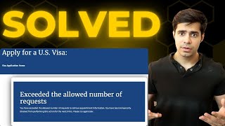 Solved Exceeded the Allowed Number of Requests US Visa Portal Error [upl. by Wager902]