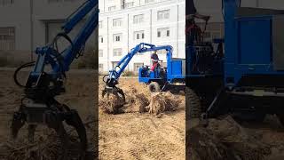 Agricultural fourway vehiclemounted wood grabber Hydraulic rotary wood grabber Multipurpose [upl. by Liliane]