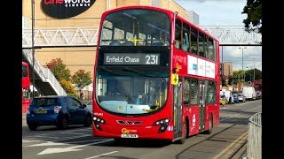 London Bus Route Visual ► Route 231 Turnpike Lane  Enfield Chase [upl. by Ttekcirc]