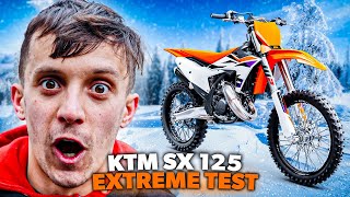 KTM 125 SX PIERWSZY ŚNIEG [upl. by Elahcim]