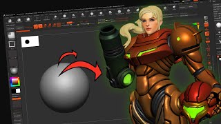 Zbrush Speedsculpt Timelapse  Samus Aran [upl. by Nissie344]