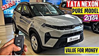 TATA LAUNCH🔥NEW NEXON 2024 model with lowest price 🤑 DESIGN FEATURES [upl. by Merritt]