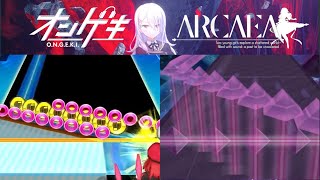 オンゲキArcaea Dont Fight The Music And Revive The Melody 譜面比較 [upl. by Kempe]