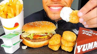 ASMR BURGER KING RANCH SAUCE NUGGETS IMPOSSIBLE CHEESE WHOPPER BURGER EATING SOUNDS SHOW CHANNEL AD [upl. by Sydelle]