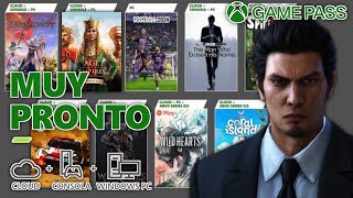 XBOX GAME PASS primer quincena de NOVIEMBRE  JUEGOS Dia 1 Like A Dragon Gaiden Wild Hearts y MAS [upl. by Croteau]