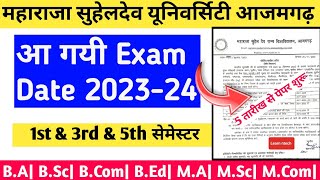 Msdsu maharaja suheldev university azamgarh exam date 2023msdsu time table 202324msdsu exam date [upl. by Randal774]