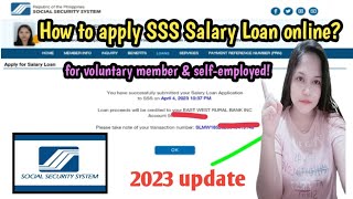 How to apply SSS Salary loan online 2023 update [upl. by Annovad]