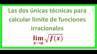 limites funciones irracionales [upl. by Thierry]