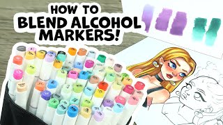 HOW TO BLEND ALCOHOL MARKERS  Tips and Tools [upl. by Ynnam]